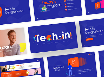 Tech-in Millennials Technology- Pitch Deck/Presentation agency creative creative presentation deck deck design google slides illustration layout millennials pitch pitch deck powerpoint ppt pptx presentation presentation design slides technology template trends