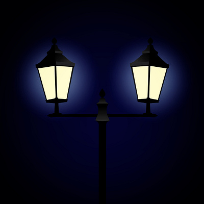 Streetlights art dark illustration design gloomy gradient graphicdesign illustration illustrator lights vector vectorart vectors