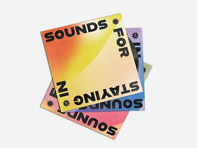 sounds for staying in album art branding gradient music design poster art poster design poster designer posters public art records typogaphy vinyl cover