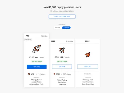 Pricing Design clean app design graphics interaction product design ui ui design ux design