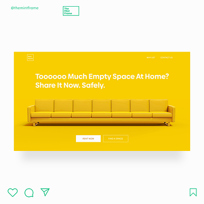 Renting Spare Space At Home adobe xd branding home living rental renting ui uidesign webdesign website