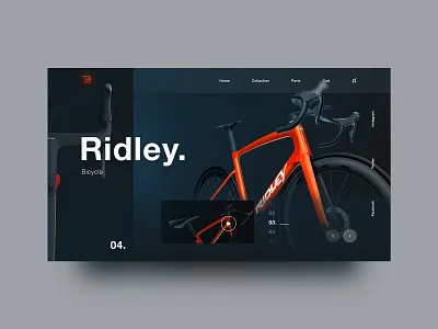 Ridley Bicycle Website application design bicycle bicycle shop branding design icon logo typography ui ux website website design