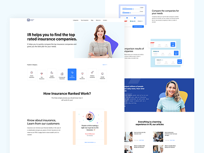 Home Page | Insurance Ranked branding concept design illustration insurance landing typography ui ux website