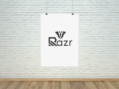 Cloth branding logo large poster on wall branding business business logo custom logo ecommerce logo logo design mockup