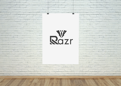 Cloth branding logo large poster on wall branding business business logo custom logo ecommerce logo logo design mockup