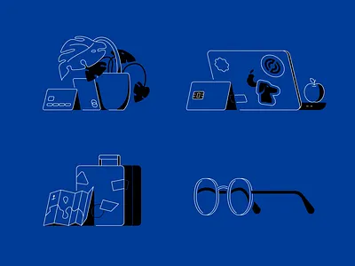 Straal 2020 Website icons building card checkout construction credit docs flat glasses icon illustration landing lineart mac plant plugin set stats stroke travel vector