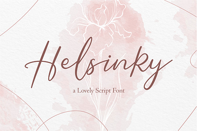 Helsinky - Lovely Script beautiful feminine handwritten invitation card lovely luxurious natural stylish wedding invitation