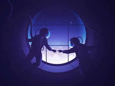 Travelers art artwork astronauts bluemarble design earth exploration icon illustration moon space spaceman spacex stars starship sunset travel travel agency travel app travelers