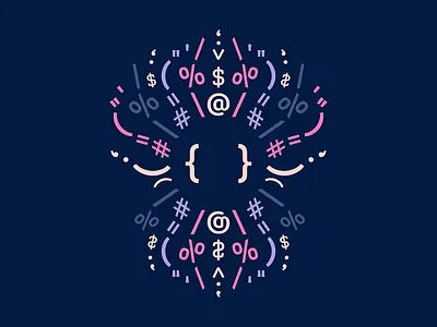 Code Mandala - Perl code curly braces design developers illustration perl pink programming programming language purple tech typography