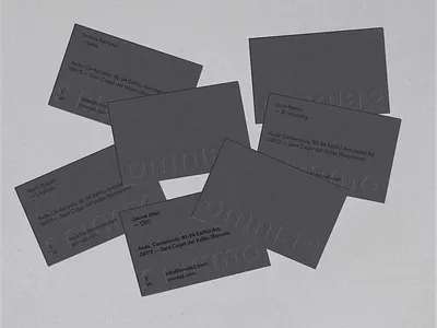 Omnia 2 — Business cards business cards gray grid layout logo paper print print design printed matter type typography