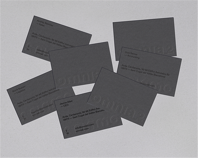 Omnia 2 — Business cards business cards gray grid layout logo paper print print design printed matter type typography