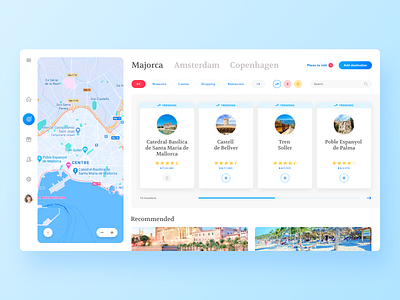 Travel platform app app design clean ui design go places inspiration map minimal product design travel platform ui ux vaniladesign web design