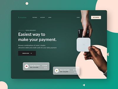 Digital Payment Card Homepage agency clean ui credit card creditcard debit card digital agency hompage landing landing design payment startup ui ui design uiux webdesign website