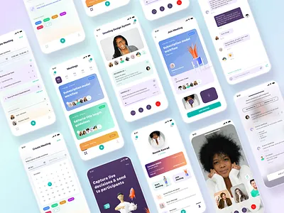 Video Meeting App clean ios minimal mobileappdesign productdesign ui ux uxuidesign
