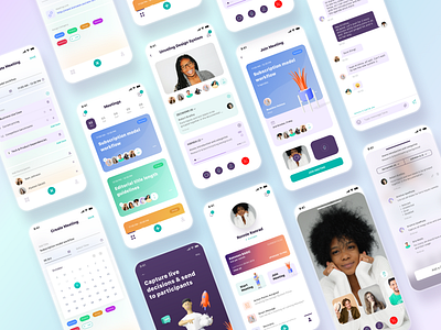 Video Meeting App clean ios minimal mobileappdesign productdesign ui ux uxuidesign