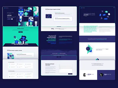 eXRperience - Landing Page + About Us about us page abstract adobe illustrator attendees branding character design colors event management experience illustration invite landing page party shapes virtual web design website