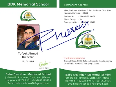 id card design tkhussain branding design graphic design illustration ui