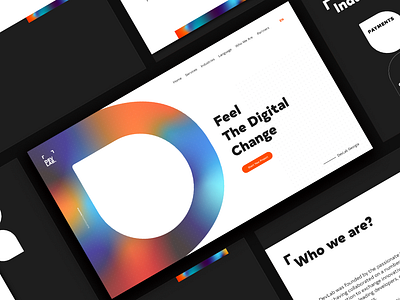 UI for Digital company - DEVLAB adobe xd adobe xd design digital freeform gradient logo