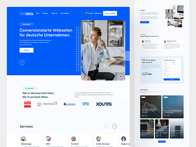 Dieseo - Landing Page design hero section landing landing design landing page landing page design landing page ui landingpage marketing marketing agency marketing design marketing site marketing website seo agency ui website banner website design