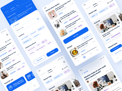 Read & learn application app application article condition health mobile publish read tag ui ui design ux ux design