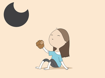 Girl with muffin 2020 adobe illustrator adobe photoshop art design digital art digitalart illustration sketch vector