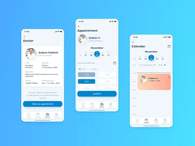 Dentist Program app clinic concept concept design dentist doctor meeting ui usability testing ux