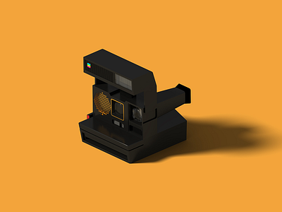 Polaroid 660 AF 3d blender blender 3d camera illustration isometric isometric art old camera polaroid polaroids