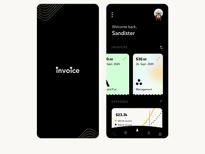 Invoice app design minimal ui ux