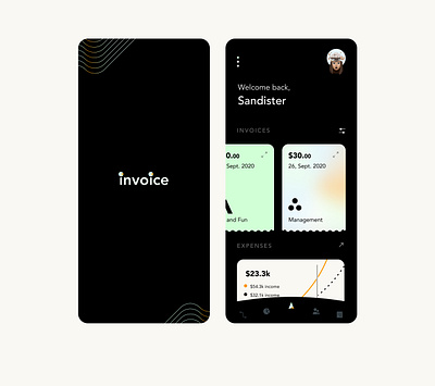 Invoice app design minimal ui ux