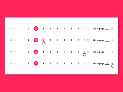 Pagination app dailyuichallenge design flat minimal pagination ui ux web