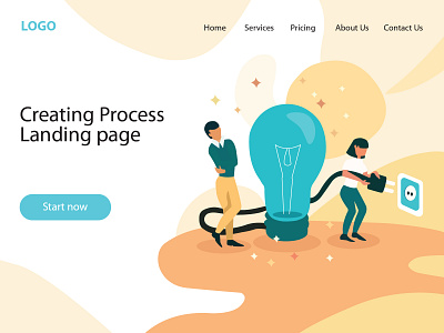 Creating Landing page concept 2020 adobe illustrator adobe photoshop creative design design digital art illustration sketch vector web illustration