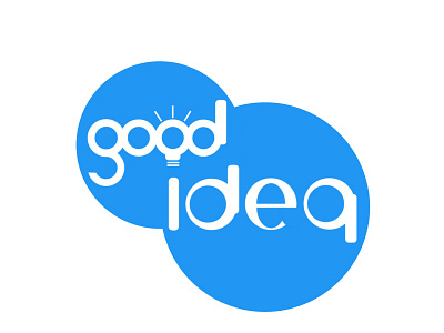 Bubble blue god idea blue theme logo entertainment logo good idea icon soft blue theme design