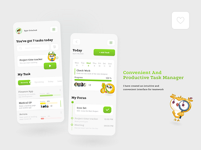 Task manager design illustration minimal mobile mobile app ui