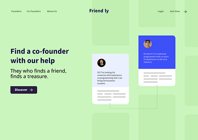 Hero Section - Friend.ly hero section web design