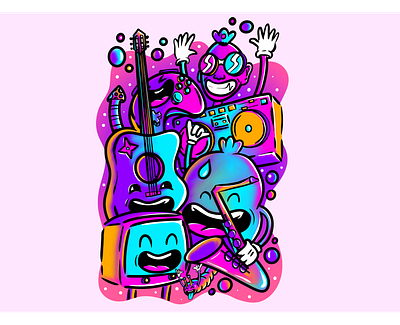 Doodles adobe illustrator blue creative design doodleaday doodleart doodles effects illustration infinite painter photoshop purple vector