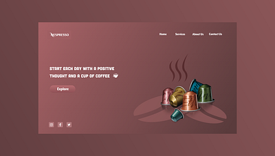 Nespresso adobexd branding capsule coffee design espresso nespresso shot ui uidesign uiux website xd xddailychallenge