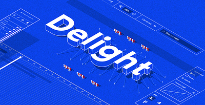 Delight delight illustration isometric isometric illustration letters type type art