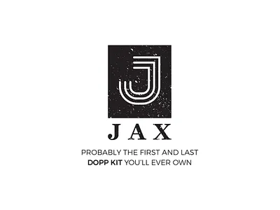 Jax dopp kit logo flat design grunge font j letter logo