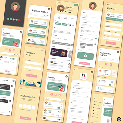 Freelancing App UIUX adobe xd adobexd app design appdesign application application design mobile ui mobileapp ui ui ux uiux uiuxdesign user experience user interface userexperience userinterface userinterfacedesign uxdesign
