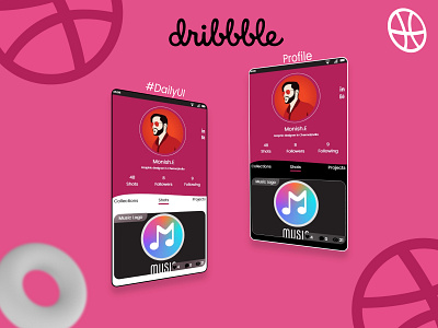 Dribbble My Profile app dailyui dailyui006 dailyuichallenge design dribbble graphicdesign letter profile profile design profile page ui uidesign uiux uiux design uiuxdesign uiuxdesigner