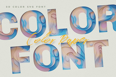 Paper Cut - Color SVG Font digitalart font svgfont typeface typography