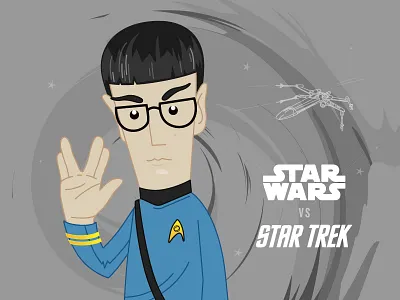 Spock me up! illustration space spock startrek starwars