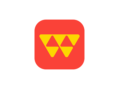 Letter W + Arrows Logo Design (SOLD) app brand identity branding direction down icon lettermark logotype mark negative space pattern red yellow symbol tech triangle up