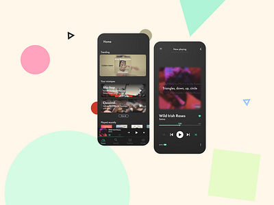 Music Player app design figma mobile music player ui