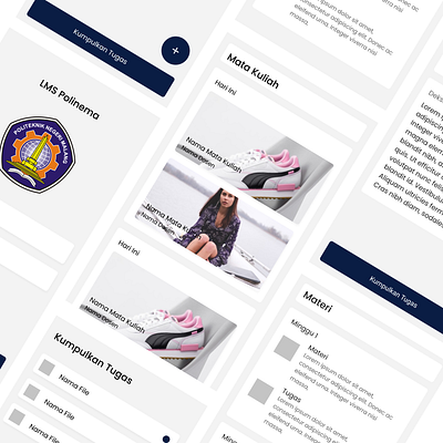 LMS Polinema Mobile classroom lms mobile school ui university ux