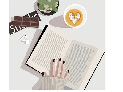 nook and cappuccino adobe illustrator artist artwork design drawing illustration vector