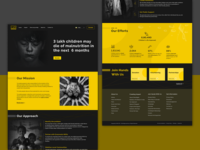Homepage Redesign | CRY ( Child Rights and You )- Indian NGO children design hello dribble homepage interface landing page ngo product design redesign ui ui design uidesign ux ux ui uxui web webdesign website website design