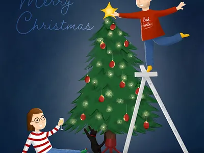 Merry Christmas #1 adobefresco christmas christmas card illustration