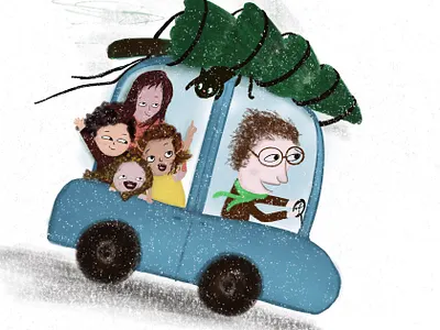 Christmas is Here app characterdesign childrenbook childrenbookillustration design illustration