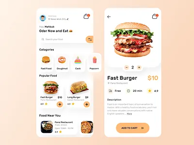 Food App Design agency login page app design branding clean delivery food app food illustration foodie landing page mobile app mobile app design mobile ui ui web design website concept